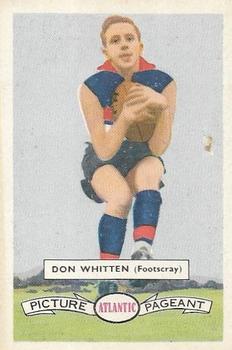 1958 Atlantic Petrol Stations Victorian League Stars #30 Don Whitten Front